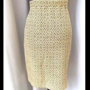 St. John Collection cream printed skirt